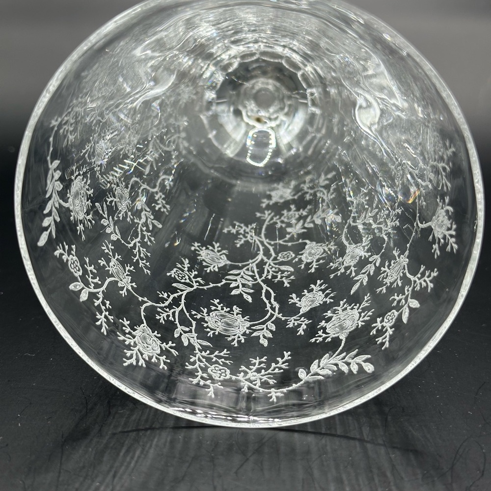 Elegant Fostoria Chintz Etched Glass Tea or Water Goblet - Picture 3 of 6